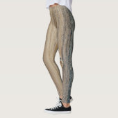 Leggings Texture des grains de bois dans les tons bruns (Gauche)