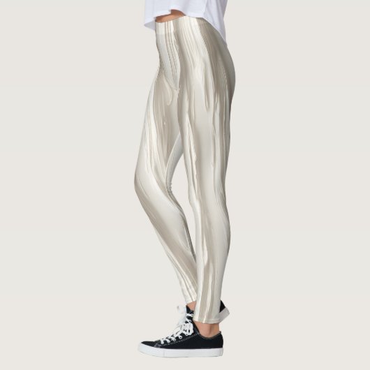 Leggings Texture d'ivoire abstrait (Gauche)