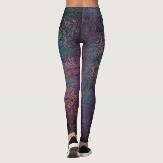 Leggings texture d'or Abstraite grunge (Dos)