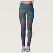 Leggings texture d'or Abstraite grunge (Devant)