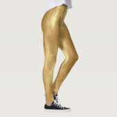 Leggings Texture dorée brossée abstraite (Droite)