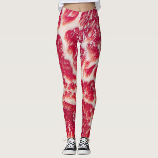 Leggings Texture du steak de boeuf marbré Closeup