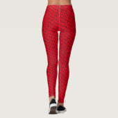 Leggings Texture dynamique de tissu rouge (Dos)