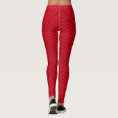 Leggings Texture dynamique de tissu rouge (Dos)