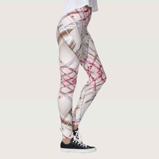 Leggings Texture dynamique rose abstraite (Droite)