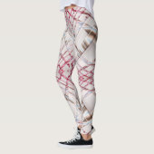 Leggings Texture dynamique rose abstraite (Gauche)
