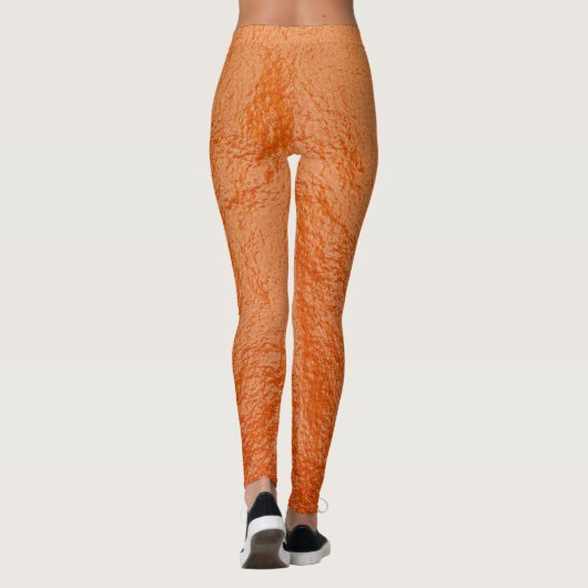 Leggings Texture écorce orange (Dos)