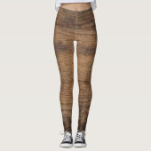 Leggings Texture en bois Brown Arrière - plan Abstrait (Devant)