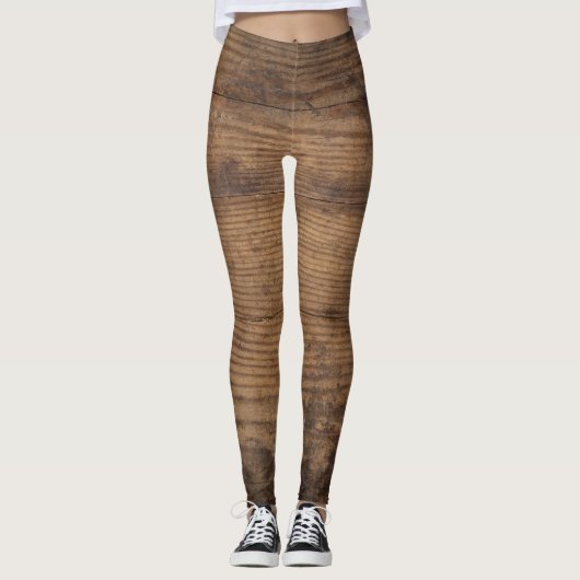 Leggings Texture en bois Brown Arrière - plan Abstrait (Devant)