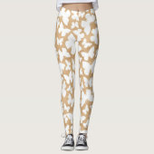 Leggings Texture en bois rustique avec Motif papillon (Devant)