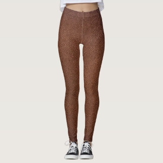 Leggings Texture en cuir authentique, véritable arrière - p