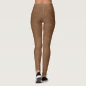 Leggings Texture en cuir Brown (Dos)