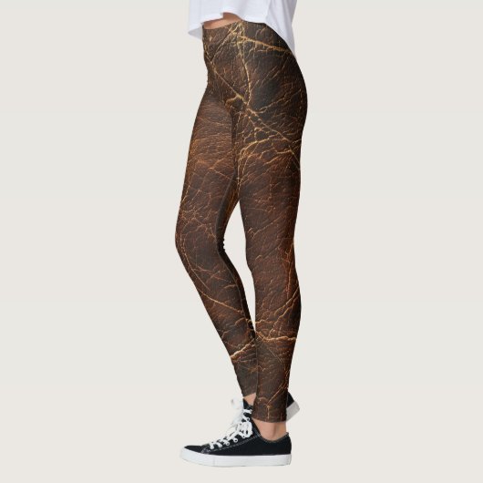 Leggings Texture en cuir brut vintage (Gauche)