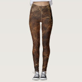 Leggings Texture en cuir brut vintage (Devant)