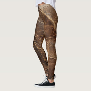 Leggings Texture en cuir brut vintage