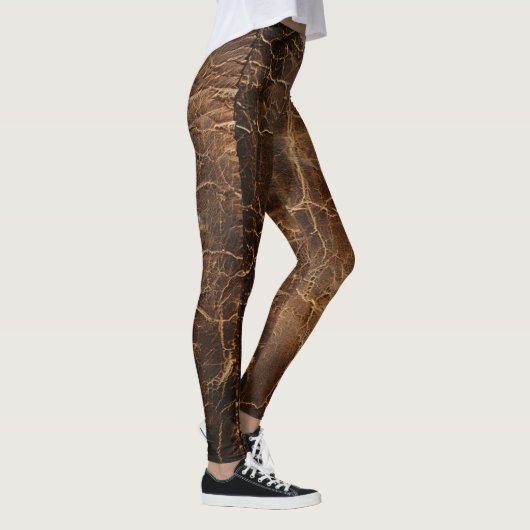 Leggings Texture en cuir brut vintage (Droite)