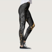 Leggings Texture en marbre noir et or (Droite)