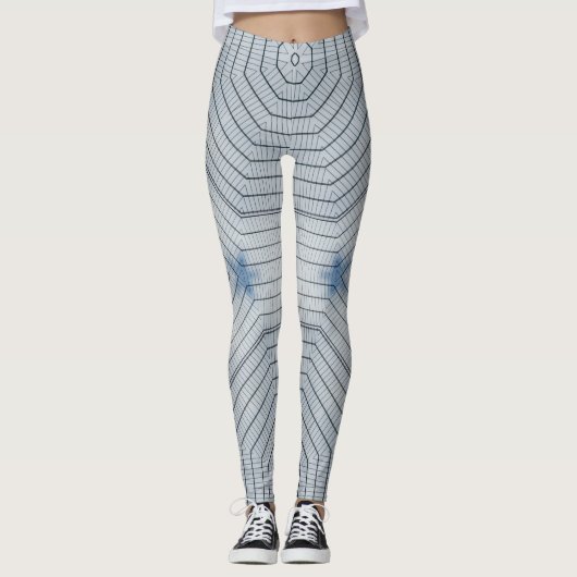 Leggings Texture géométrique Conception hexagonale (Devant)