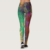 Leggings Texture graineuse foncée dans la peinture à l'encr (Dos)