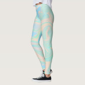 Leggings Texture iridescente olographe de faux liquide (Gauche)