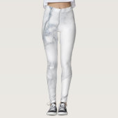 Leggings texture Marbre blanc (Devant)