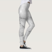 Leggings Texture Marbrée Grise Tendance Féminine (Droite)