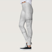 Leggings Texture Marbrée Grise Tendance Féminine (Gauche)
