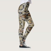 Leggings Texture Motif de la peau de serpent (Droite)
