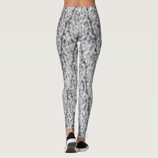 Leggings texture motif tricotée (Dos)