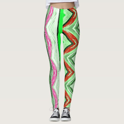 Leggings Texture multicolore abstraite "Ratti_Creative_Arts (Devant)
