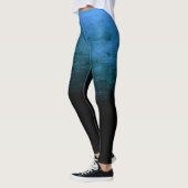 Leggings Texture Ombré Noir en Détresse - Bleu (Gauche)