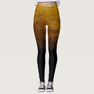 Leggings Texture Ombré Noir en détresse - Or
