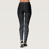 Leggings Texture Ombrée Grunge Noir et Gris (Dos)