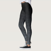 Leggings Texture Ombrée Grunge Noir et Gris (Gauche)