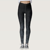 Leggings Texture Ombrée Grunge Noir et Gris (Devant)
