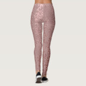 Leggings Texture or métallique, quartz rose. (Dos)