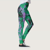 Leggings Texture pourpre noire verte (Droite)