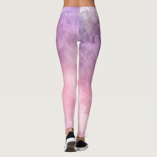 Leggings Texture rose d'aquarelle (Dos)