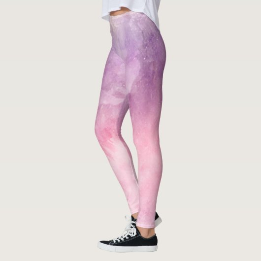 Leggings Texture rose d'aquarelle (Gauche)