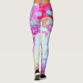Leggings Texture rouge rose (Dos)