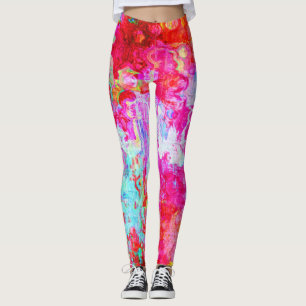 Leggings Texture rouge rose
