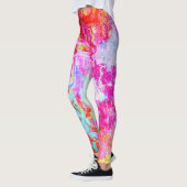 Leggings Texture rouge rose (Gauche)