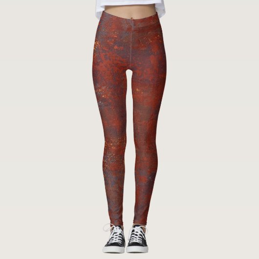 Leggings texture rouillée Abstraite : stucco réaliste (Devant)