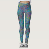 Leggings Texture rugueuse de couleur très pâle et défraîchi (Devant)