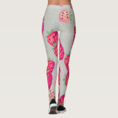 Leggings Texture tirée à la main de fraise mûre (Dos)