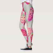 Leggings Texture tirée à la main de fraise mûre (Gauche)