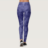 Leggings texture violet foncé texturé en marbre de daim g (Dos)
