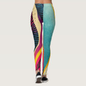 Leggings Textures courbes aux couleurs vives (Dos)