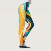 Leggings Textures courbes aux couleurs vives (Droite)
