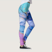 Leggings Textures fluides, art abstrait de luxe. (Droite)